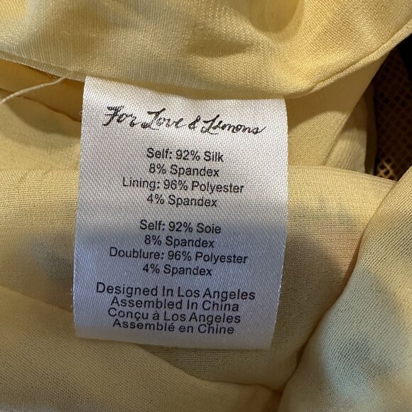 For Love & Lemons Maison Yellow Floral Print Maxi Dress Women's Medium M - Picture 7 of 11